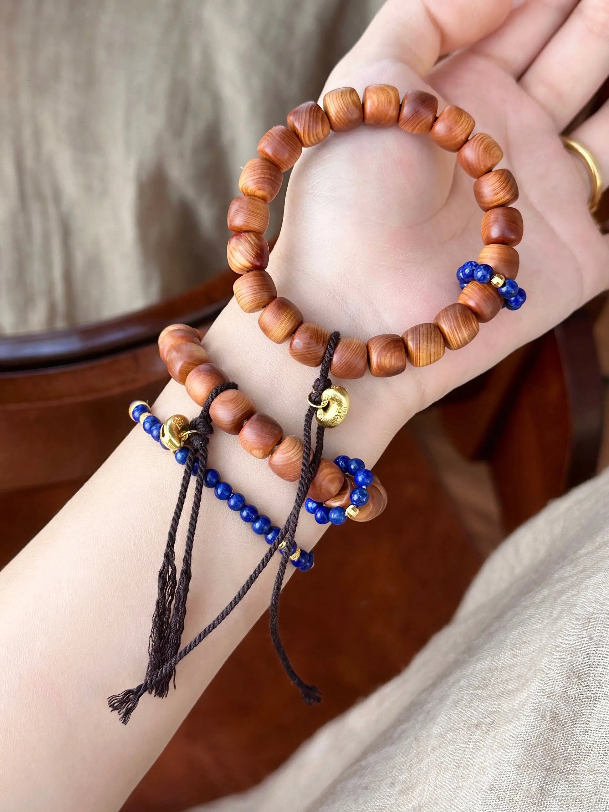 Blue Cloud Platform' Original Cliff Cypress and Blue Jasper Ornamental Bracelet uucool jewelry