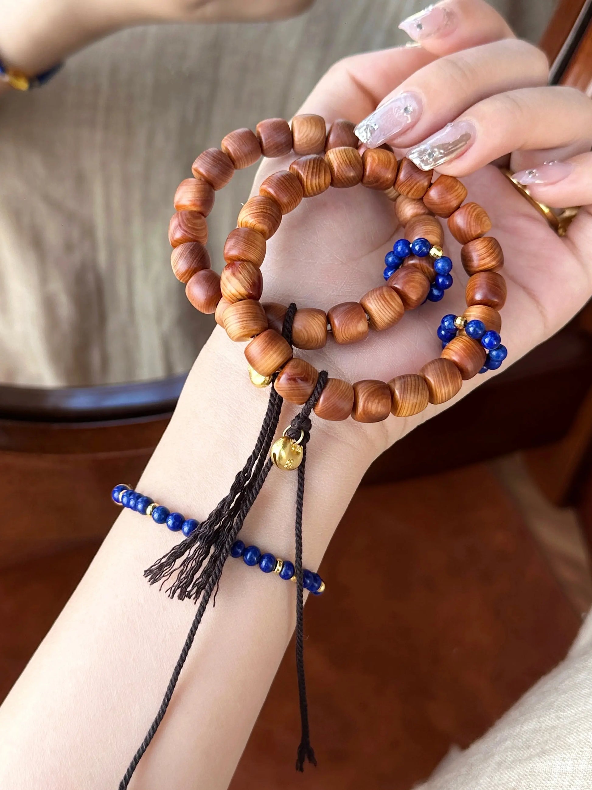 Blue Cloud Platform' Original Cliff Cypress and Blue Jasper Ornamental Bracelet uucool jewelry