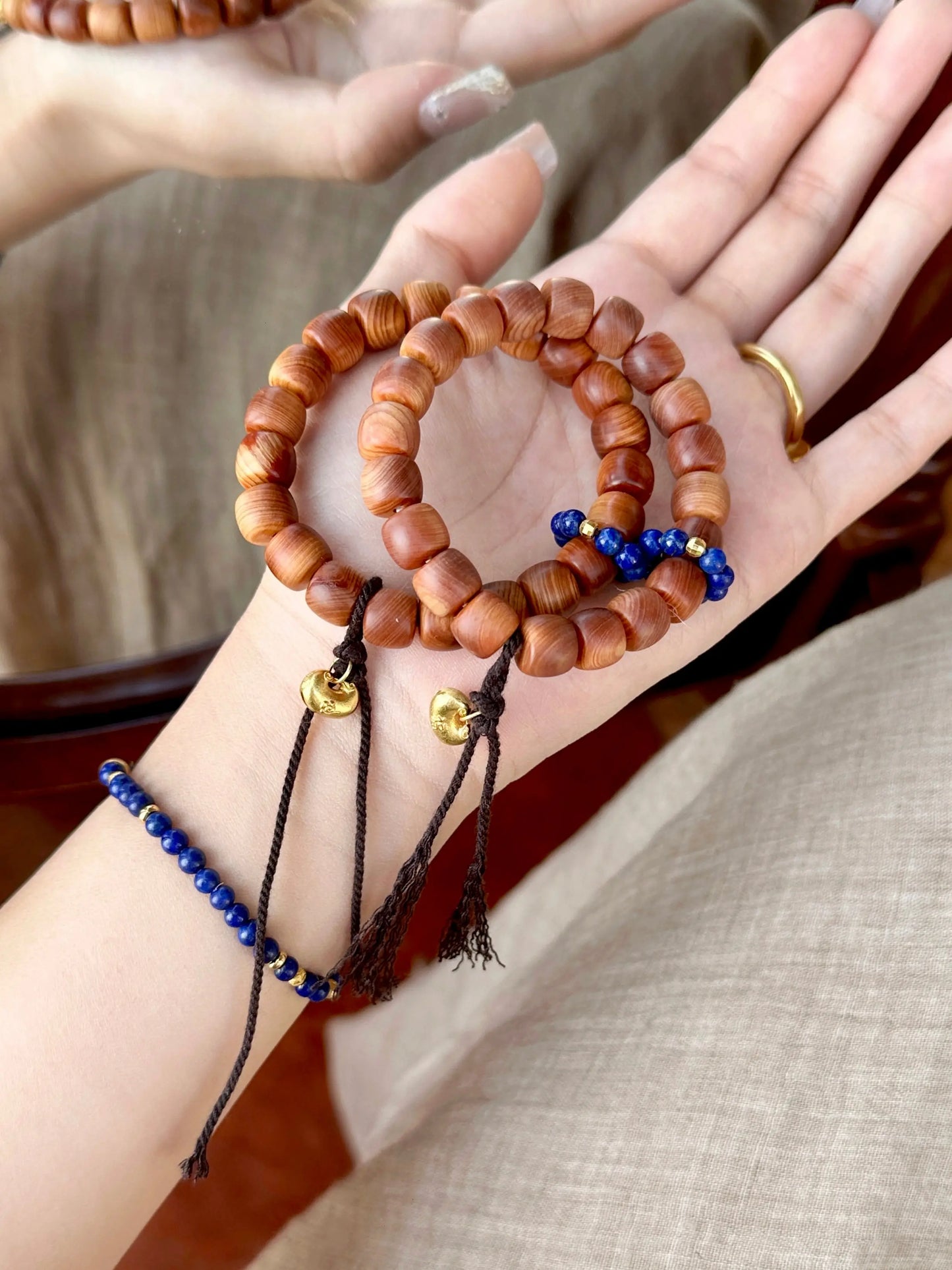 Blue Cloud Platform' Original Cliff Cypress and Blue Jasper Ornamental Bracelet uucool jewelry