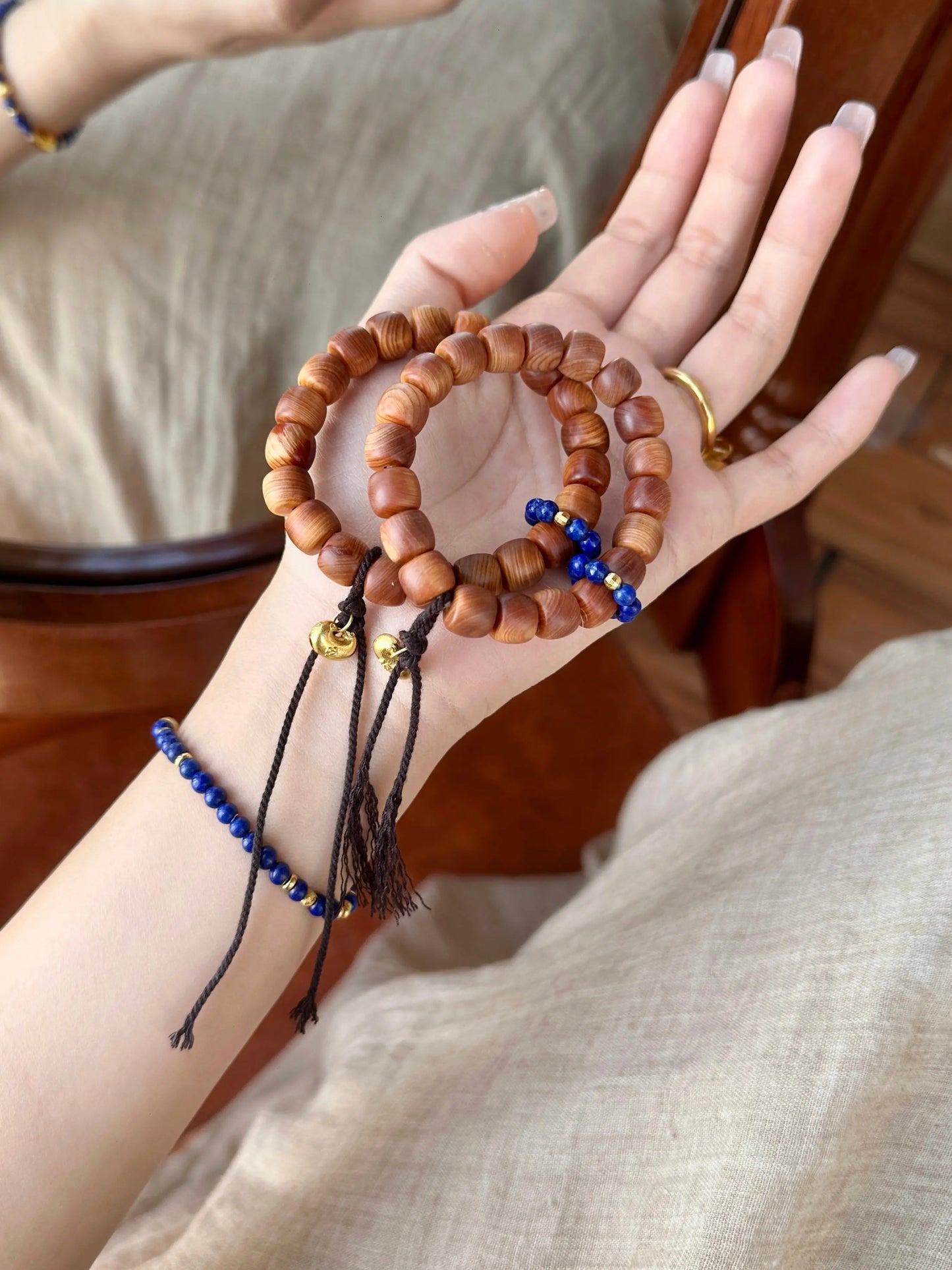 Blue Cloud Platform' Original Cliff Cypress and Blue Jasper Ornamental Bracelet uucool jewelry