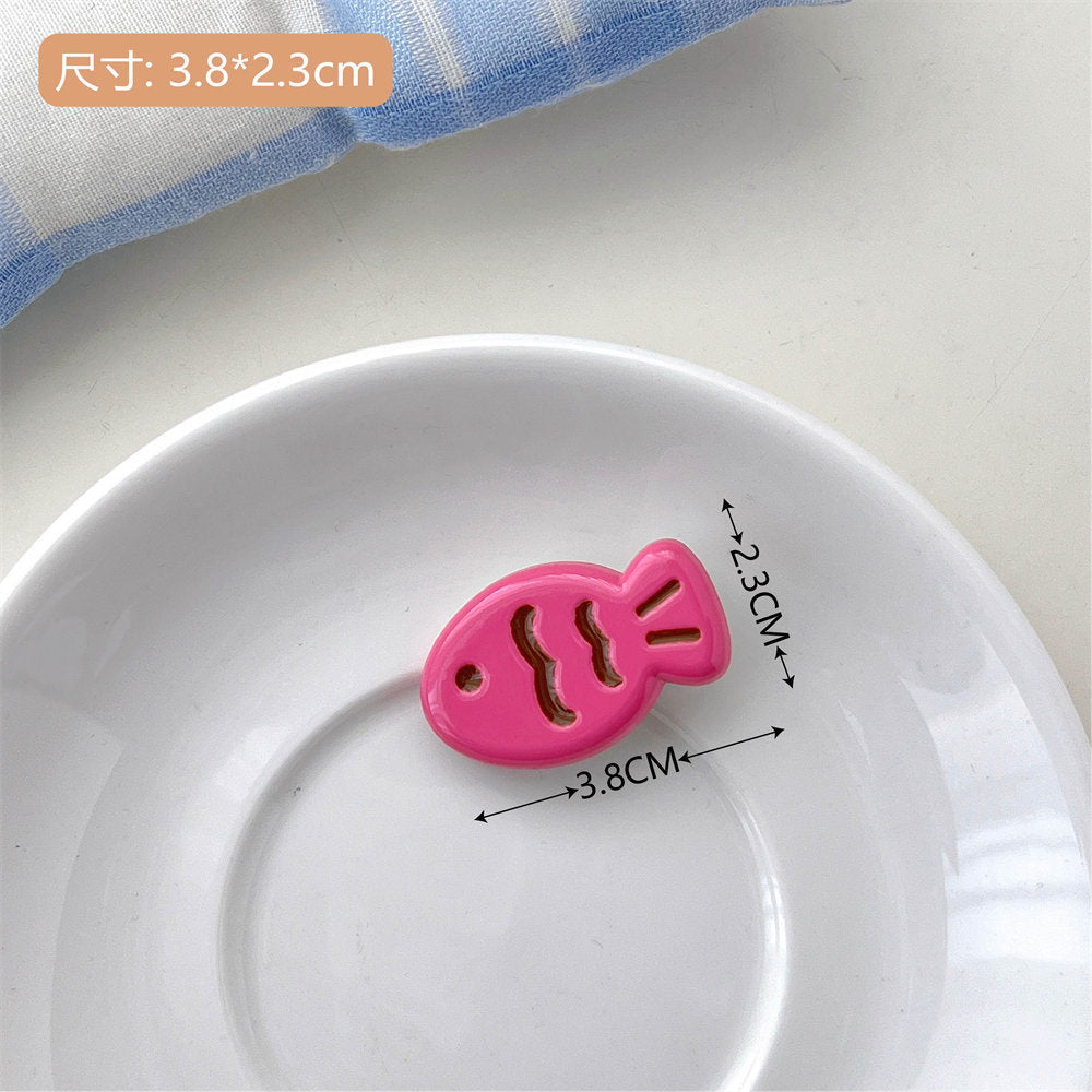 Candy Color Taiyaki Barrettes Ins Sweet Girly Cute Fish Bang Clip Student Joker Hairclip Hair Accessories uucool collection shop