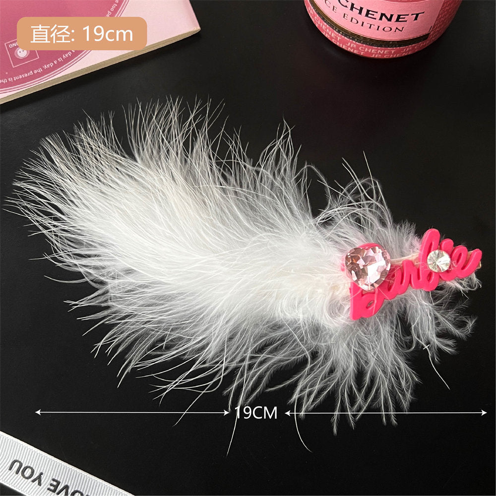 High-Grade Pearl Diamond Bow Barrettes New Girl Bang Side Clip Black Velvet Duckbill Clip Headdress uucool collection shop