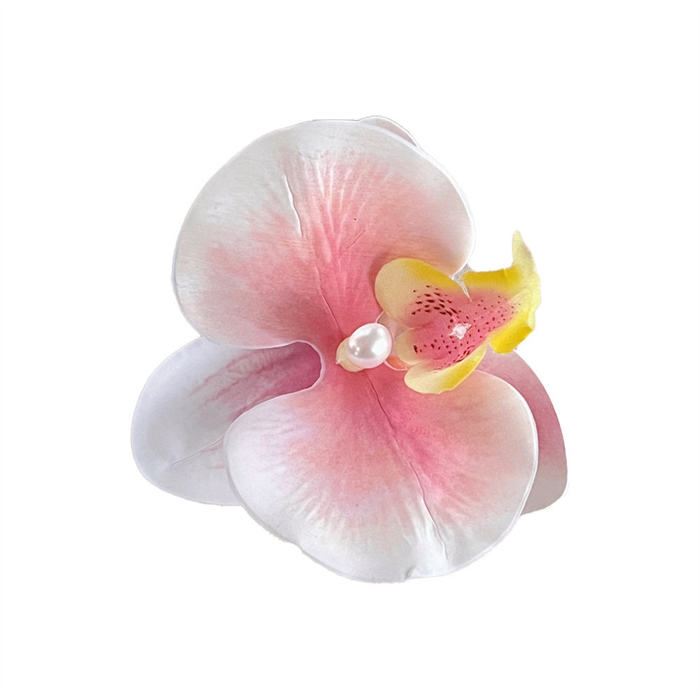 High-End Atmosphere Dizzy Dyed Phalaenopsis Flower Hair Clip Hair Girl Heart Side Clip Hair Accessories Flower Modeling Headdress uucool collection shop