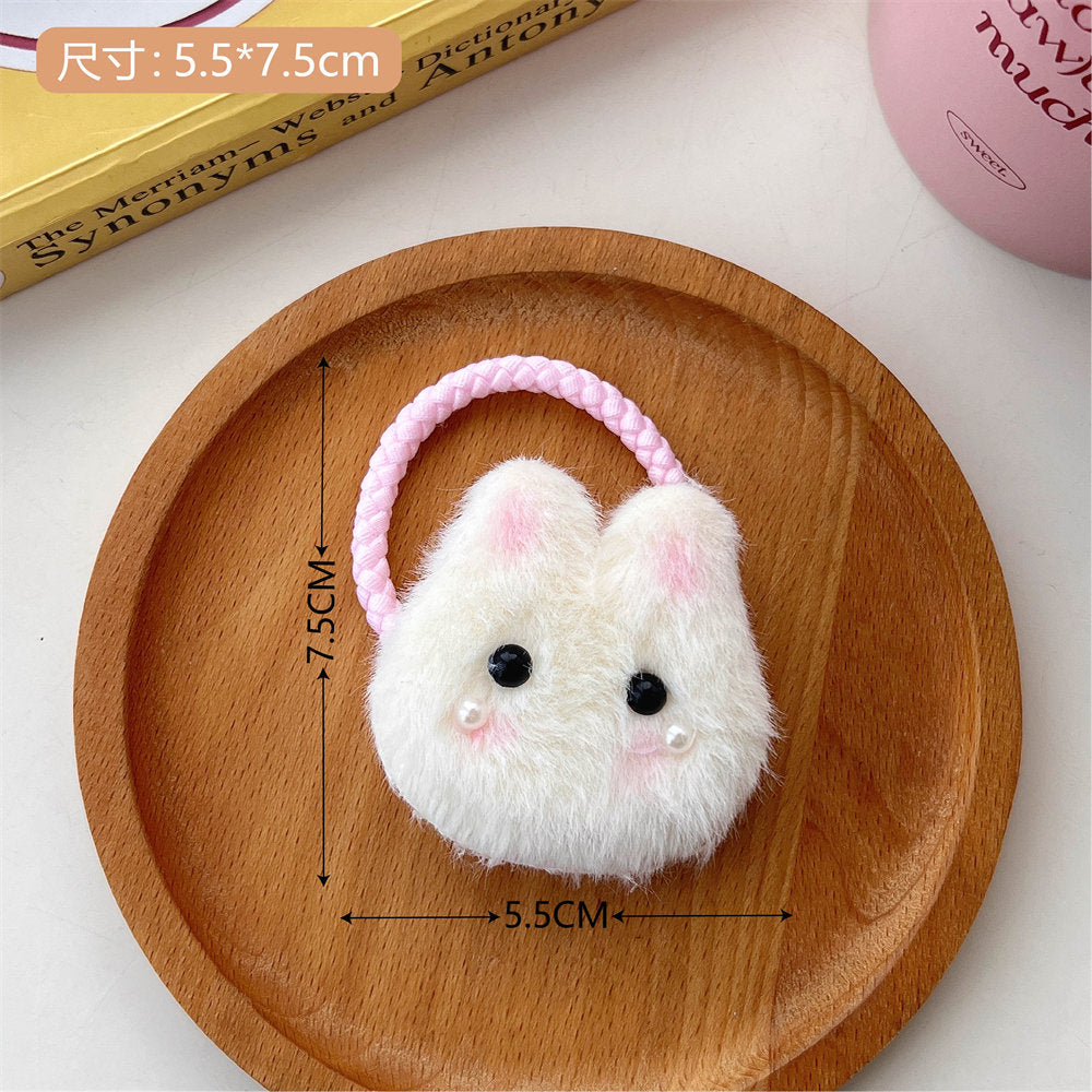 Cute Cartoon Plush XINGX Bunny Hair Accessories Sweet Fresh Gentle Cute Girl Fringe Hairpin Student Temperamental Hair Ring uucool collection shop