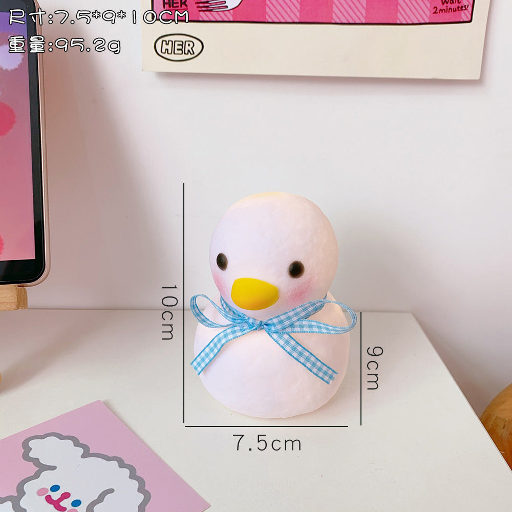 INS Bedroom Girl Led Small Night Lamp Cute Head Tilt Little Duck Room Bedside Lamp Decoration Dormitory Creative Gift uucool collection shop