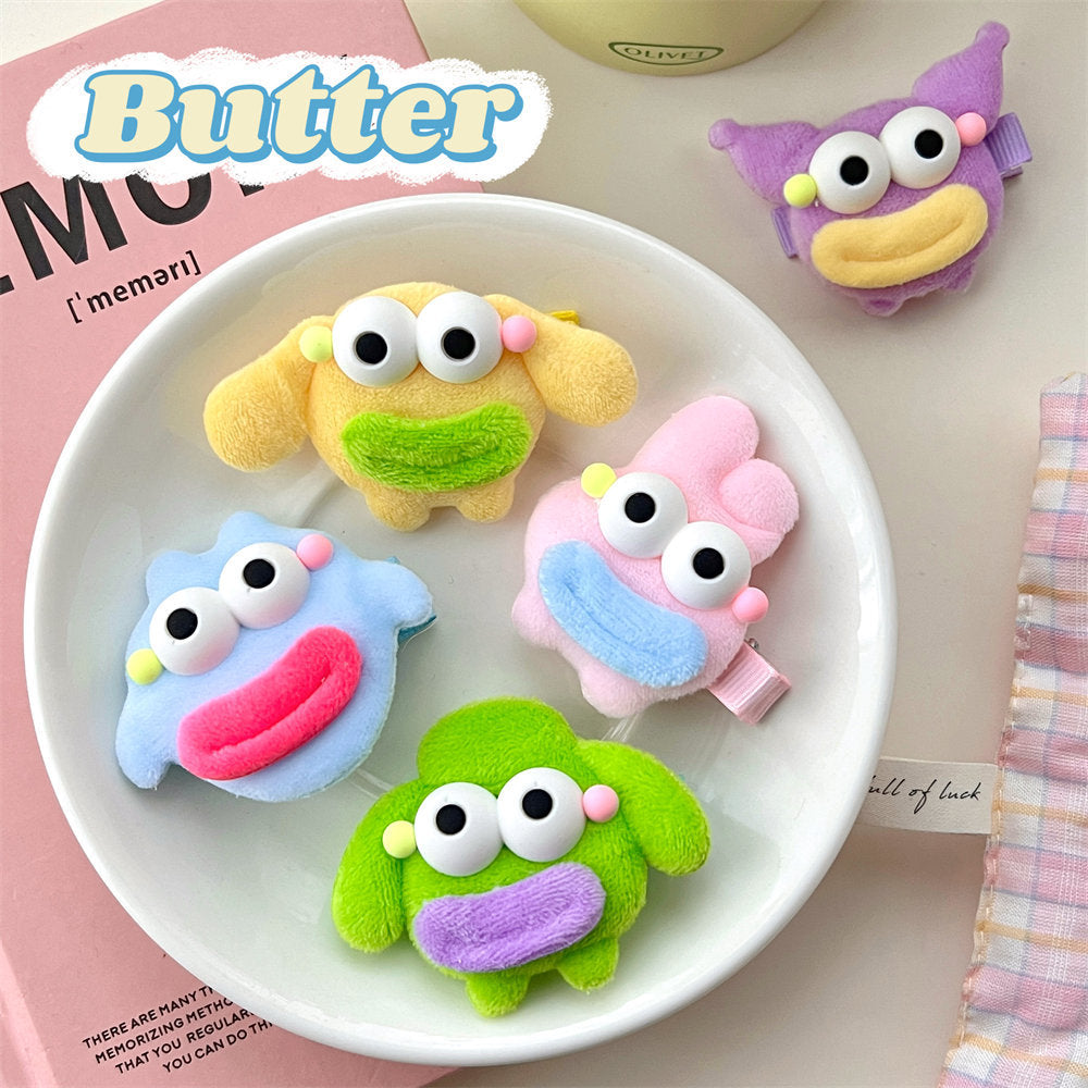 Creative Funny Ugly and Cute Series Hair Clips Hair Accessories Big Mouth Doll Cute Duckbill Clip Girl Heart Side Clip Bang Clip uucool collection shop