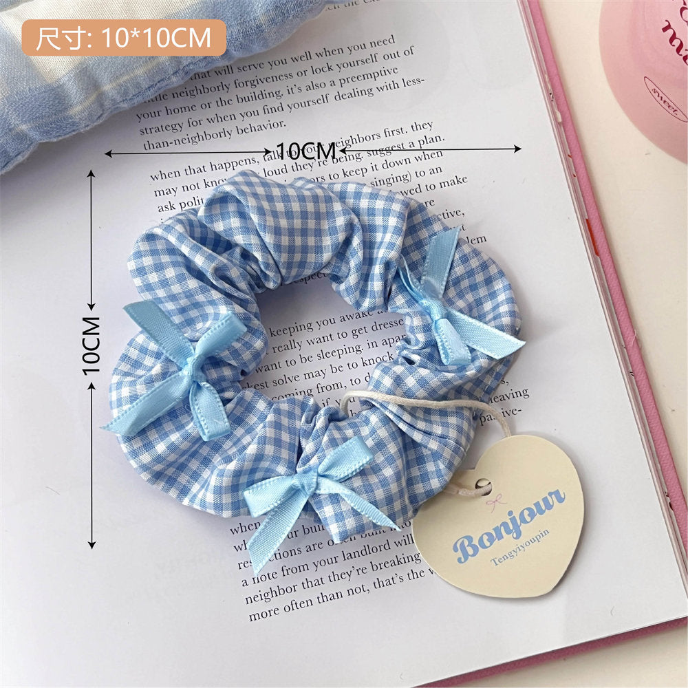 Super Fairy Lace Large Intestine Hair Band High-Looking Ponytail Hair Rope Sweet Cute Girl Hair Rope All-Match Hair Accessories Rubber Band uucool collection shop