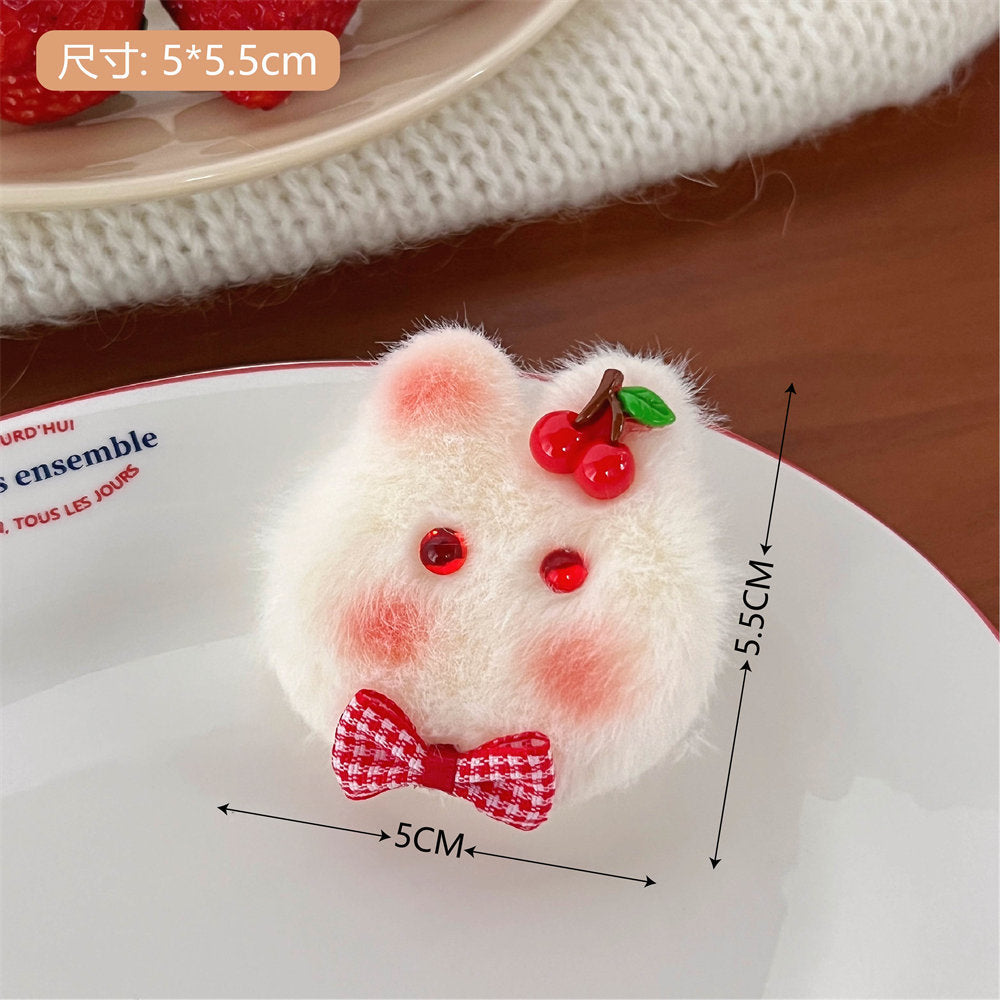 Cute Cartoon Plush XINGX Bunny Hair Accessories Sweet Fresh Gentle Cute Girl Fringe Hairpin Student Temperamental Hair Ring uucool collection shop