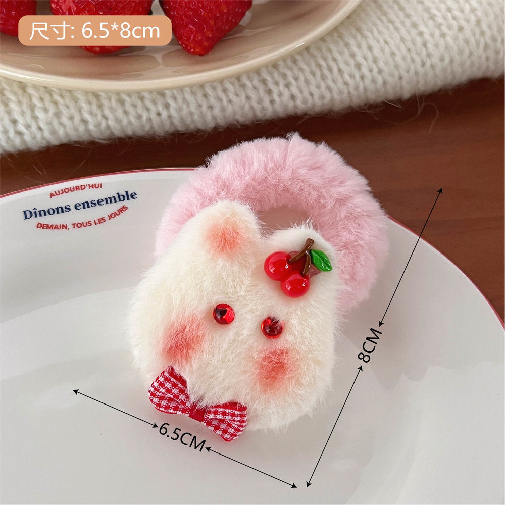 Cute Cartoon Plush XINGX Bunny Hair Accessories Sweet Fresh Gentle Cute Girl Fringe Hairpin Student Temperamental Hair Ring uucool collection shop