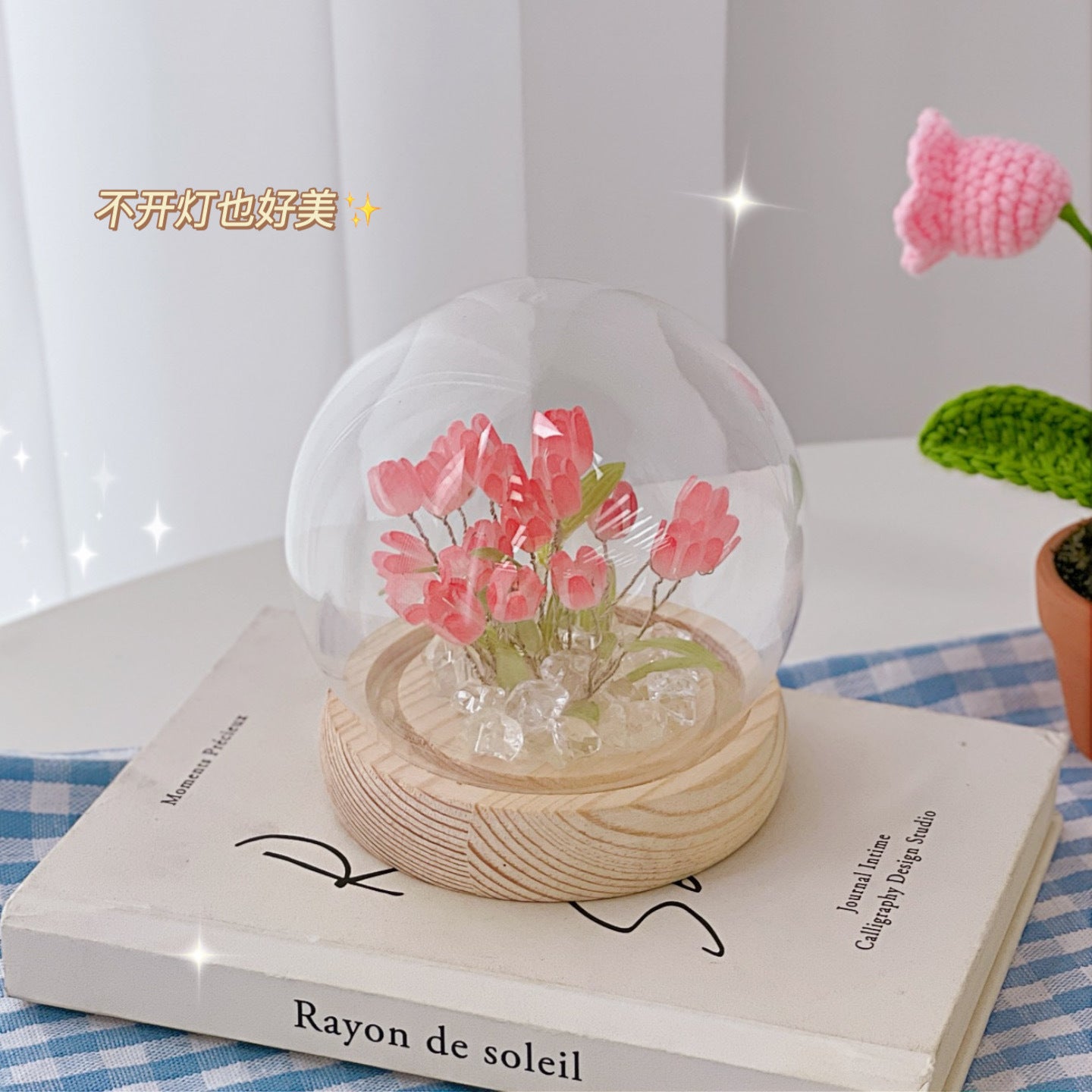 Led Tulip Small Night Lamp Artificial Flower Bedroom Ins Sleep Light Birthday Qixi Gift Girl Flower Ambience Light uucool collection shop