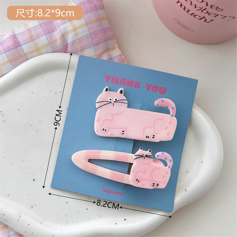 Cute Cartoon Combination Puppy Barrettes Girl Heart All-Match Cropped Hair Clip Barrettes Hairpin Good-looking Side Clip Bang Clip Accessories uucool collection shop