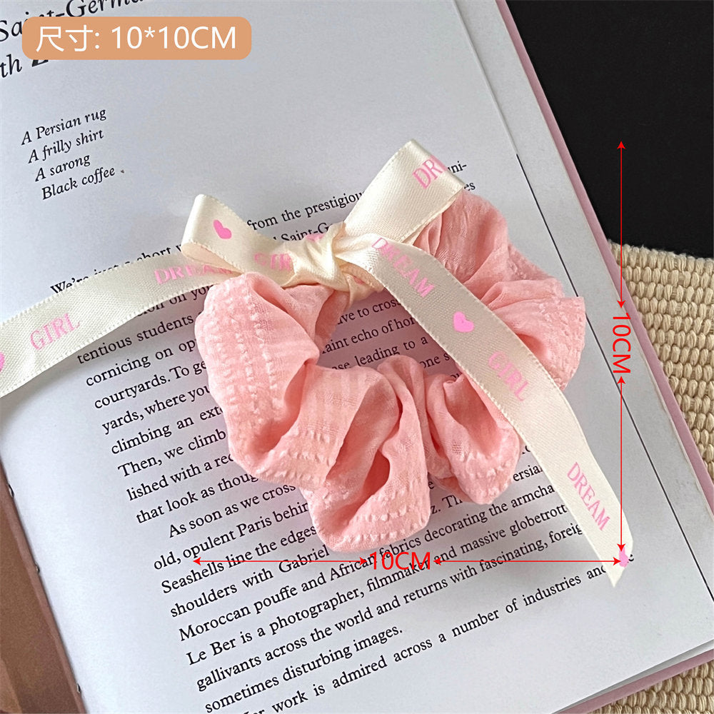 Good-looking Korean Lace Large Intestine Hair Ring Hair Accessories All-Match Teenage Girl's Romance Hair Rope Xiaoqing New High Horsetail Headwear Wholesale uucool collection shop