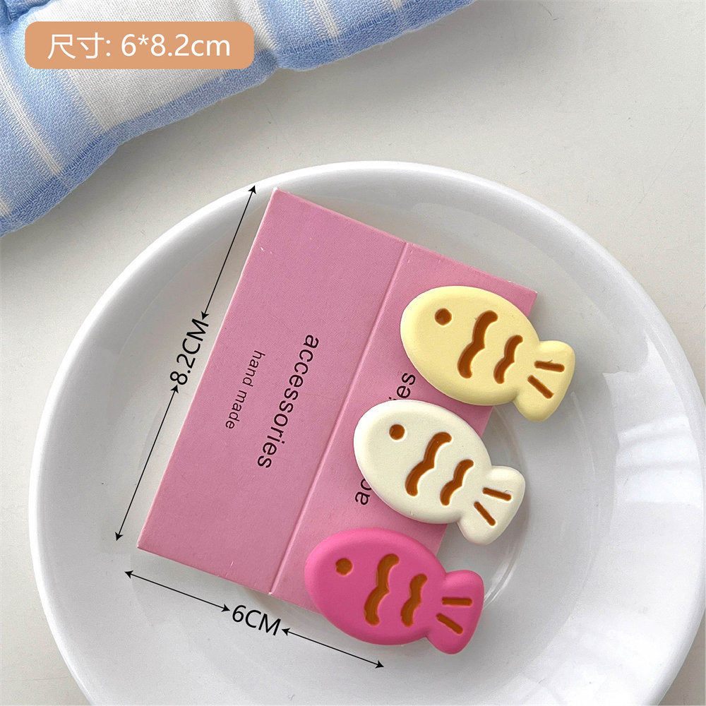 Candy Color Taiyaki Barrettes Ins Sweet Girly Cute Fish Bang Clip Student Joker Hairclip Hair Accessories uucool collection shop