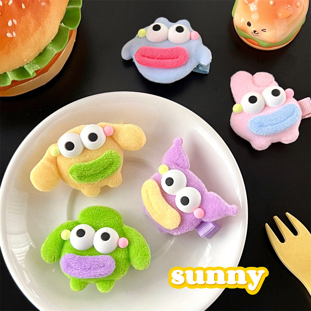 Creative Funny Ugly and Cute Series Hair Clips Hair Accessories Big Mouth Doll Cute Duckbill Clip Girl Heart Side Clip Bang Clip uucool collection shop