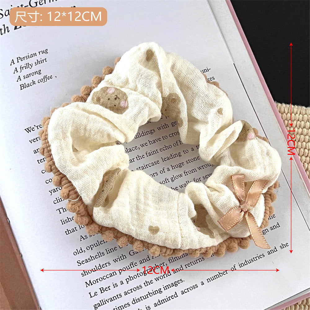 Good-looking Korean Lace Large Intestine Hair Ring Hair Accessories All-Match Teenage Girl's Romance Hair Rope Xiaoqing New High Horsetail Headwear Wholesale uucool collection shop