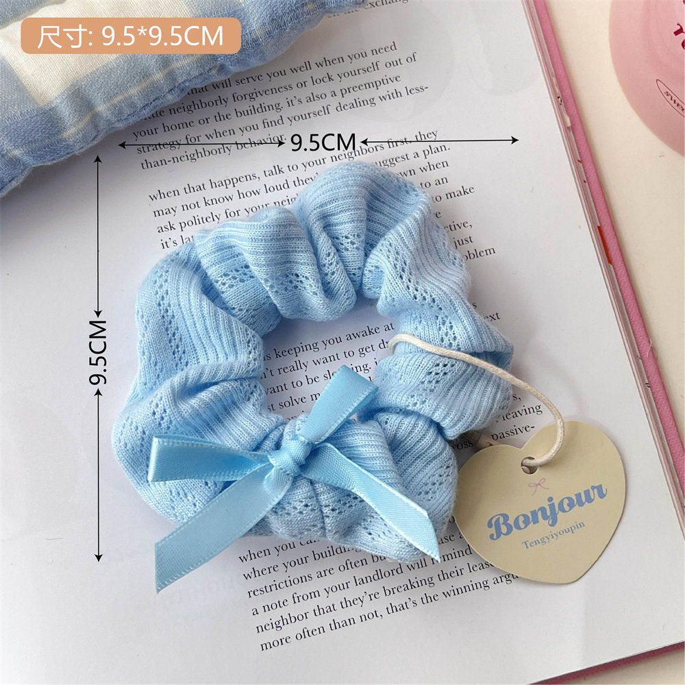 Super Fairy Lace Large Intestine Hair Band High-Looking Ponytail Hair Rope Sweet Cute Girl Hair Rope All-Match Hair Accessories Rubber Band uucool collection shop