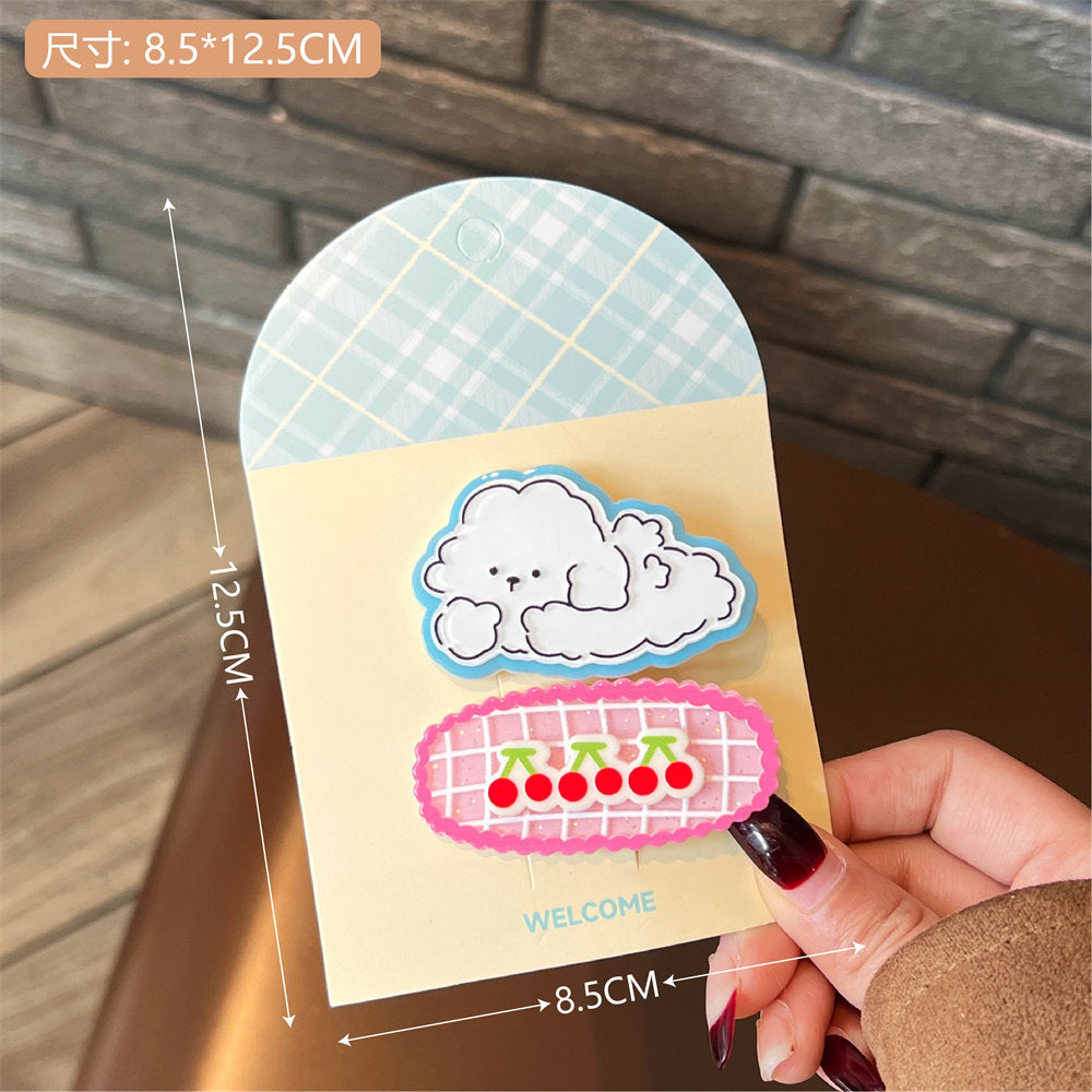 Cute Cartoon Combination Puppy Barrettes Girl Heart All-Match Cropped Hair Clip Barrettes Hairpin Good-looking Side Clip Bang Clip Accessories uucool collection shop