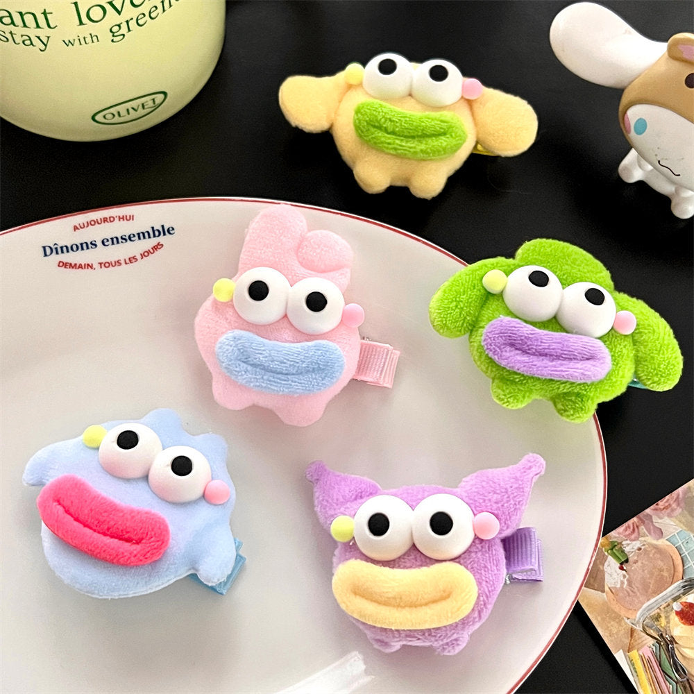 Creative Funny Ugly and Cute Series Hair Clips Hair Accessories Big Mouth Doll Cute Duckbill Clip Girl Heart Side Clip Bang Clip uucool collection shop