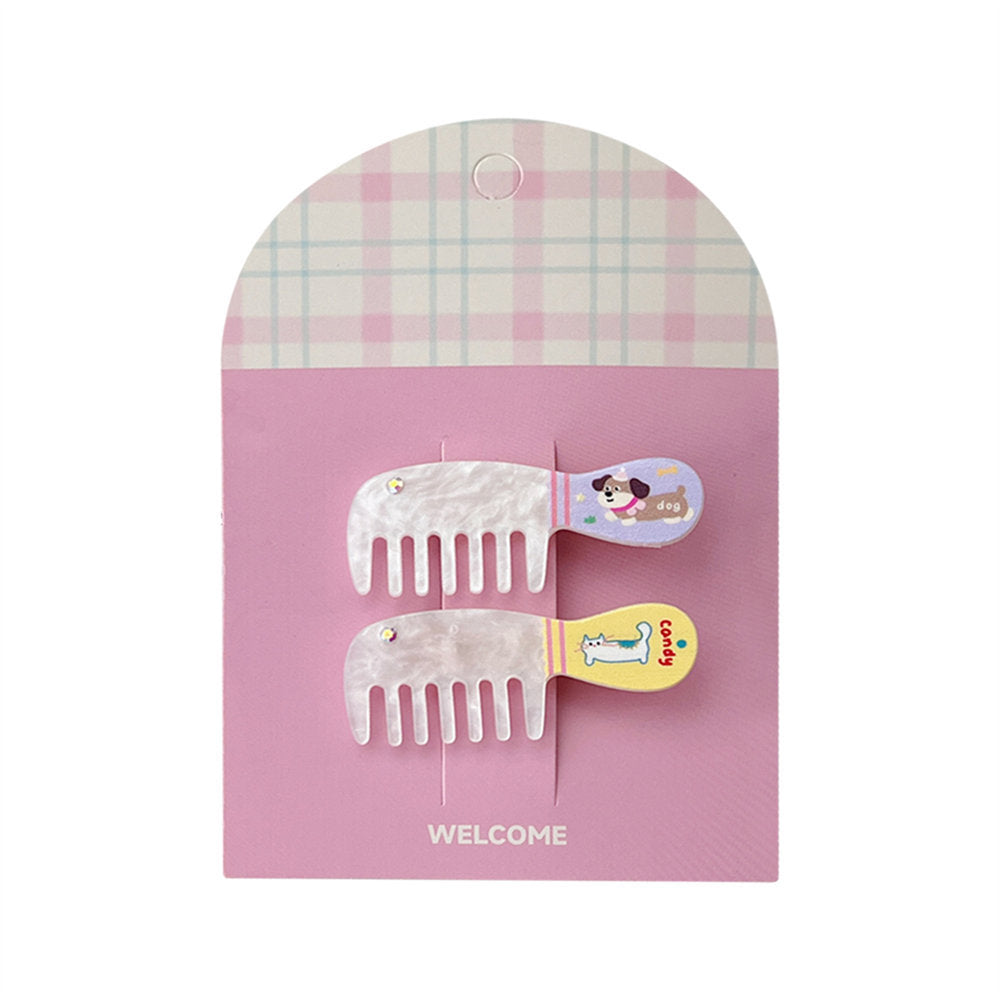 Cute Cartoon Comb Hair Clip Hairpin Girl Side Bang Clip Cropped Hair Clip Sweet All-Matching Hair Accessories Headdress New uucool collection shop