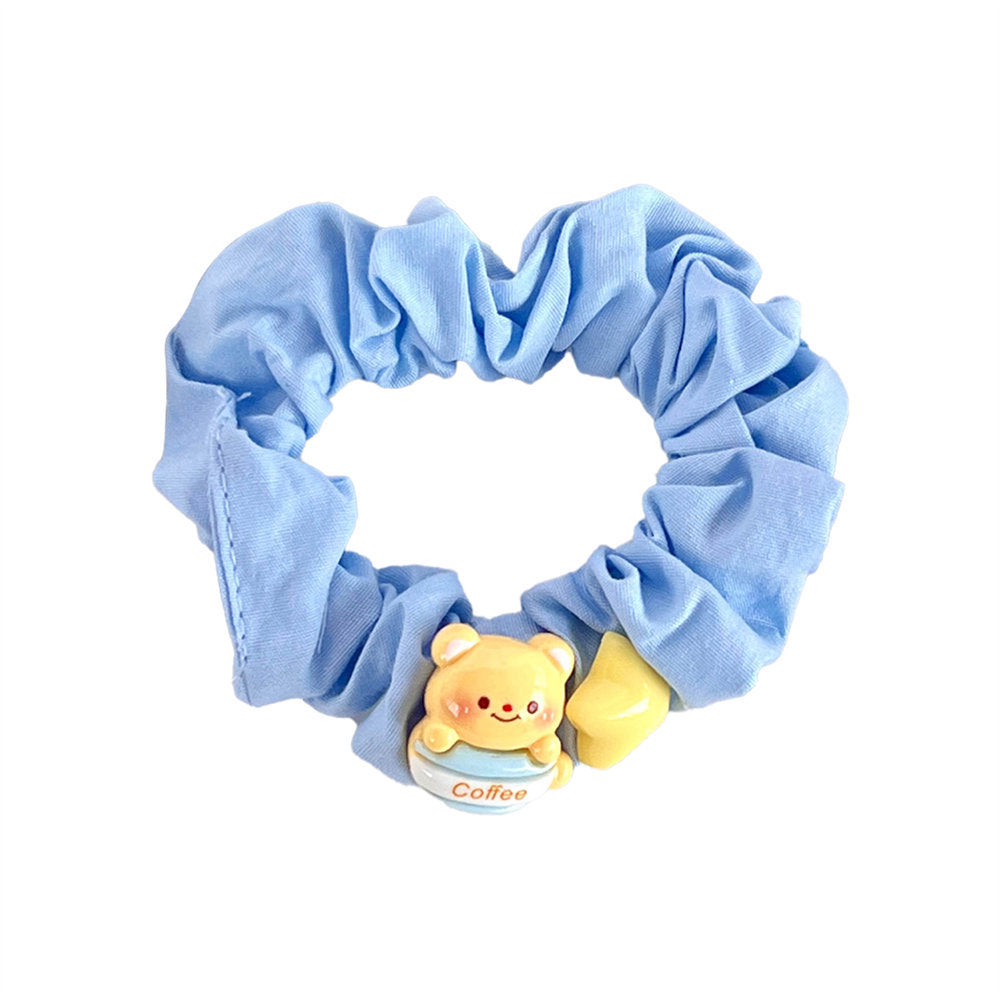 Cute Custard Bear Hair Accessories Hair Ring Girly Heart Large Intestine Ring Student Side Cropped Hair Clip All-Matching Bang Clip Wholesale 义乌市腾亿电子商务有限